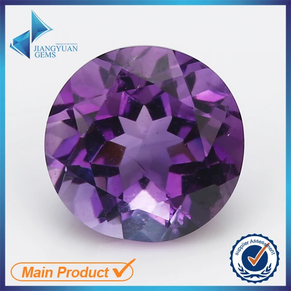 Diamond Cut Round Loose Natural Gemstones Amethyst
