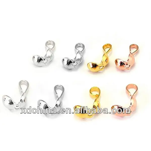 XD P217 925 sterling silver bead tip chain necklace end clasp Rope bag clasp  charms for jewelry making