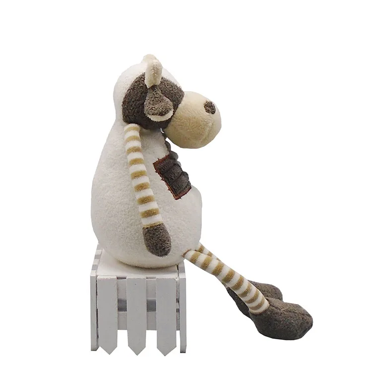  Высококачественная симпатичная дешевая китайская игрушка с длинными ножками вышивкой коровы 9 дюймов