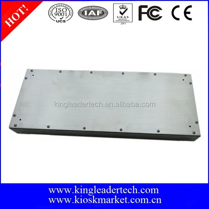 Small footprint desktop metal keyboard with 65 full-travel keys metal keyboard