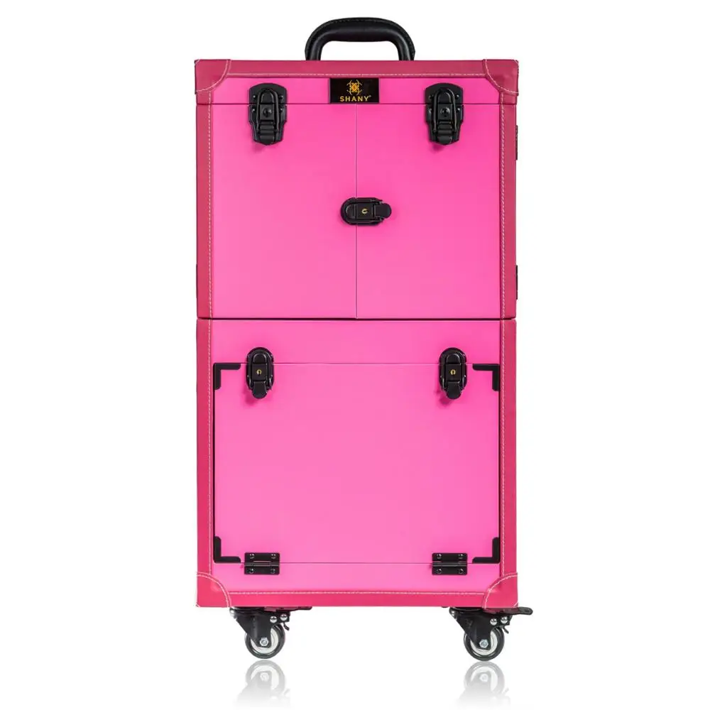REBEL Series Pro Makeup Artists Multifunction Cosmetics Trolley Train Case Large Cheer power
