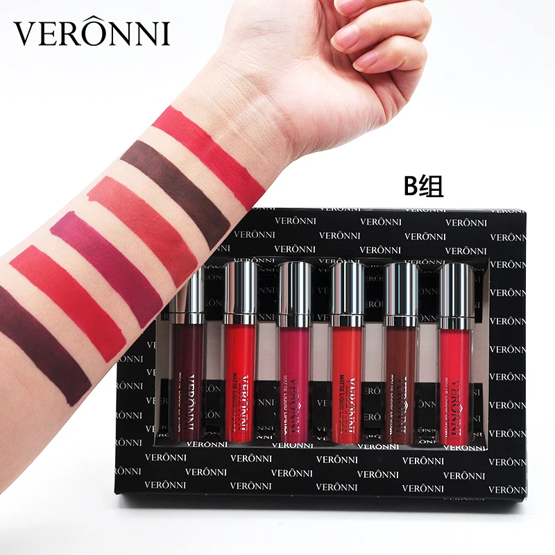 VERONNI 12 Color SetA/B Cosmetics Maquillaje Lipgloss Rouge A Levr Matte Liquid Lipstick