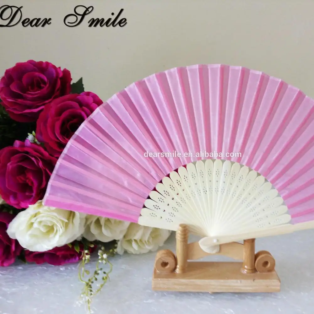 Hot Selling Summer promotional gift portable personalized hand fan folding logo bamboo hand fan
