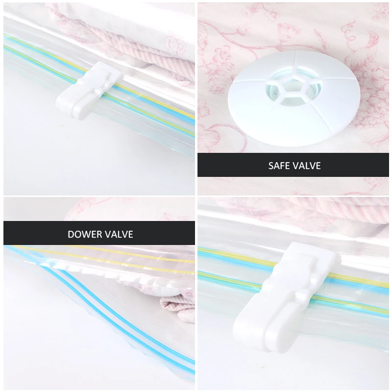 Colorful vacuum compressed bag for clothes