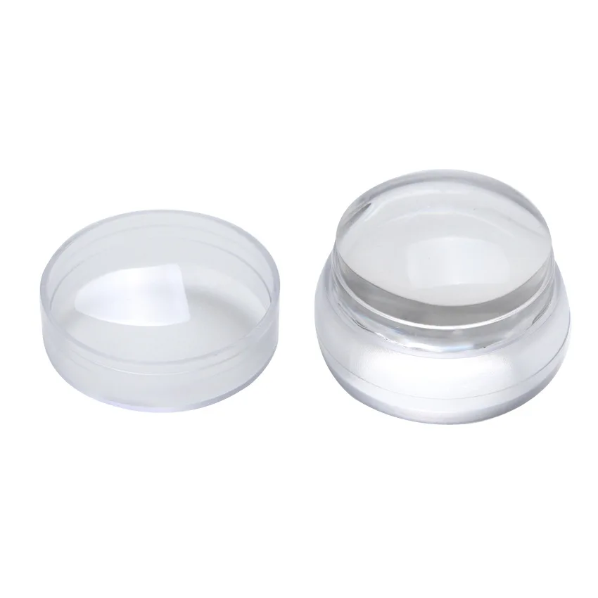  transparent clear jelly nail art stamper chess design with scraper