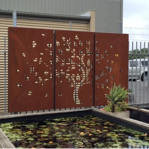 Iqaluit corten steel metal fence panels