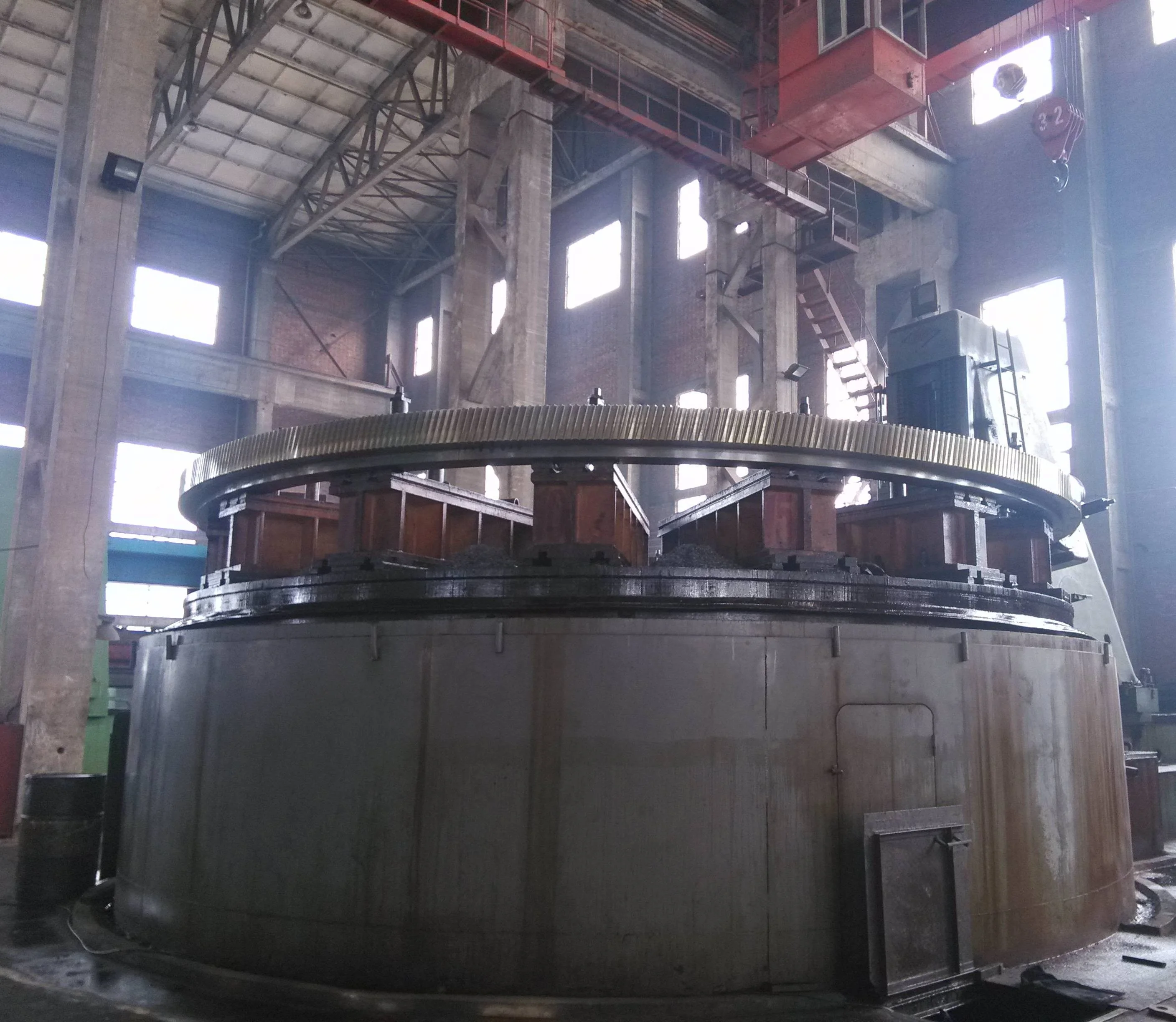 
big size customized grith gear/large module casting steel mill helical ring gear/kiln gear wheel 