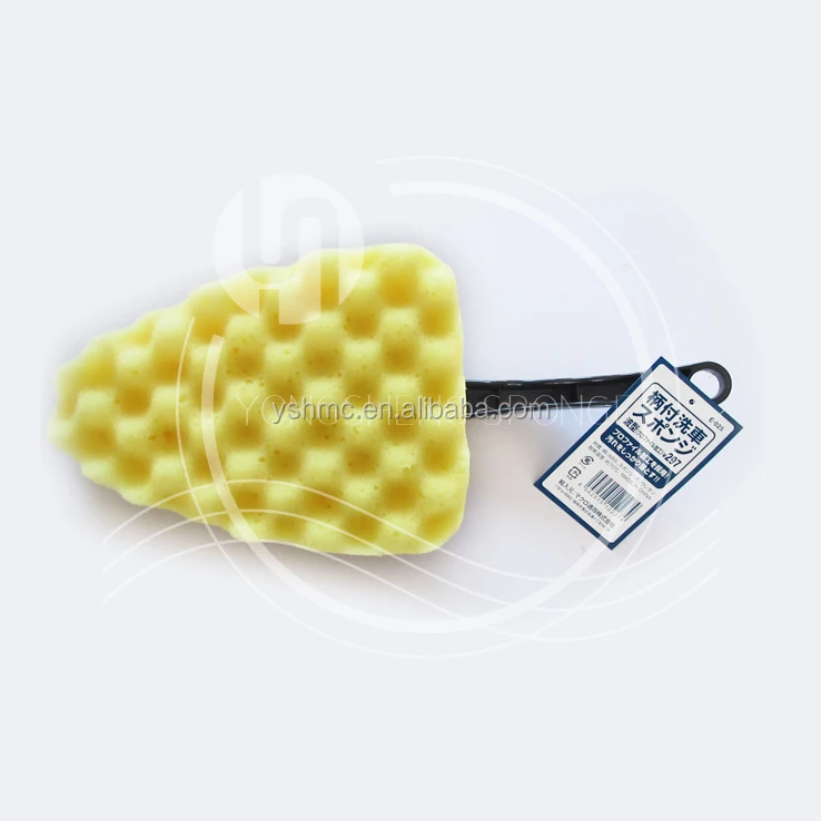 Волнообразный высокая эффективность губка треугольной формы губка для мытья автомобиля с ручкой