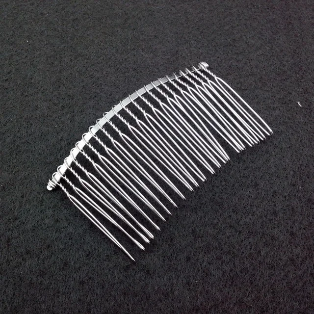 Silver Gold Diy 22 Teeth Handmade Wedding Twisted Veil Hair Combs