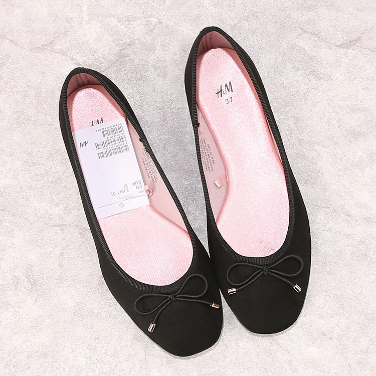 Low price ladies fancy cheap flat platform ballet flats women bow tie pump shoes