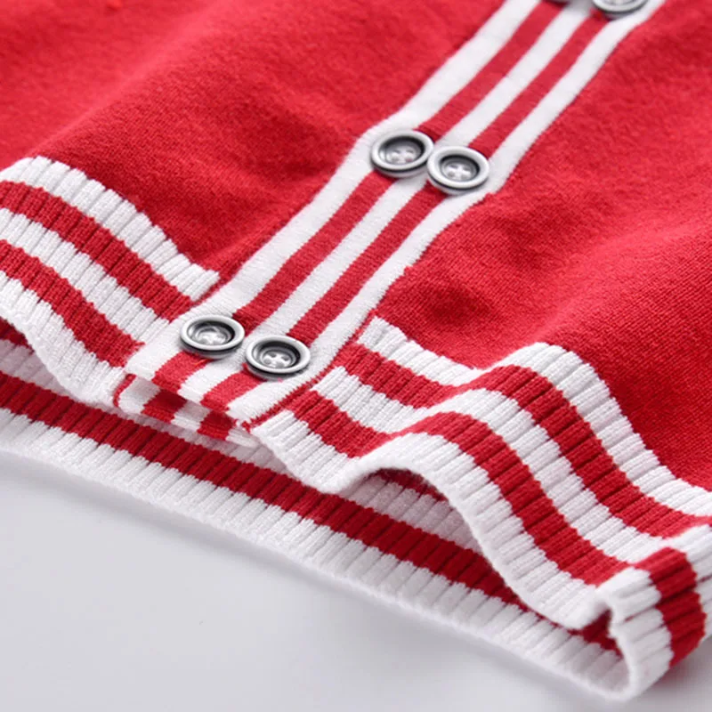 
Autumn winter children V neck double-breasted kids sweater baby knit crochet casual cardigan 