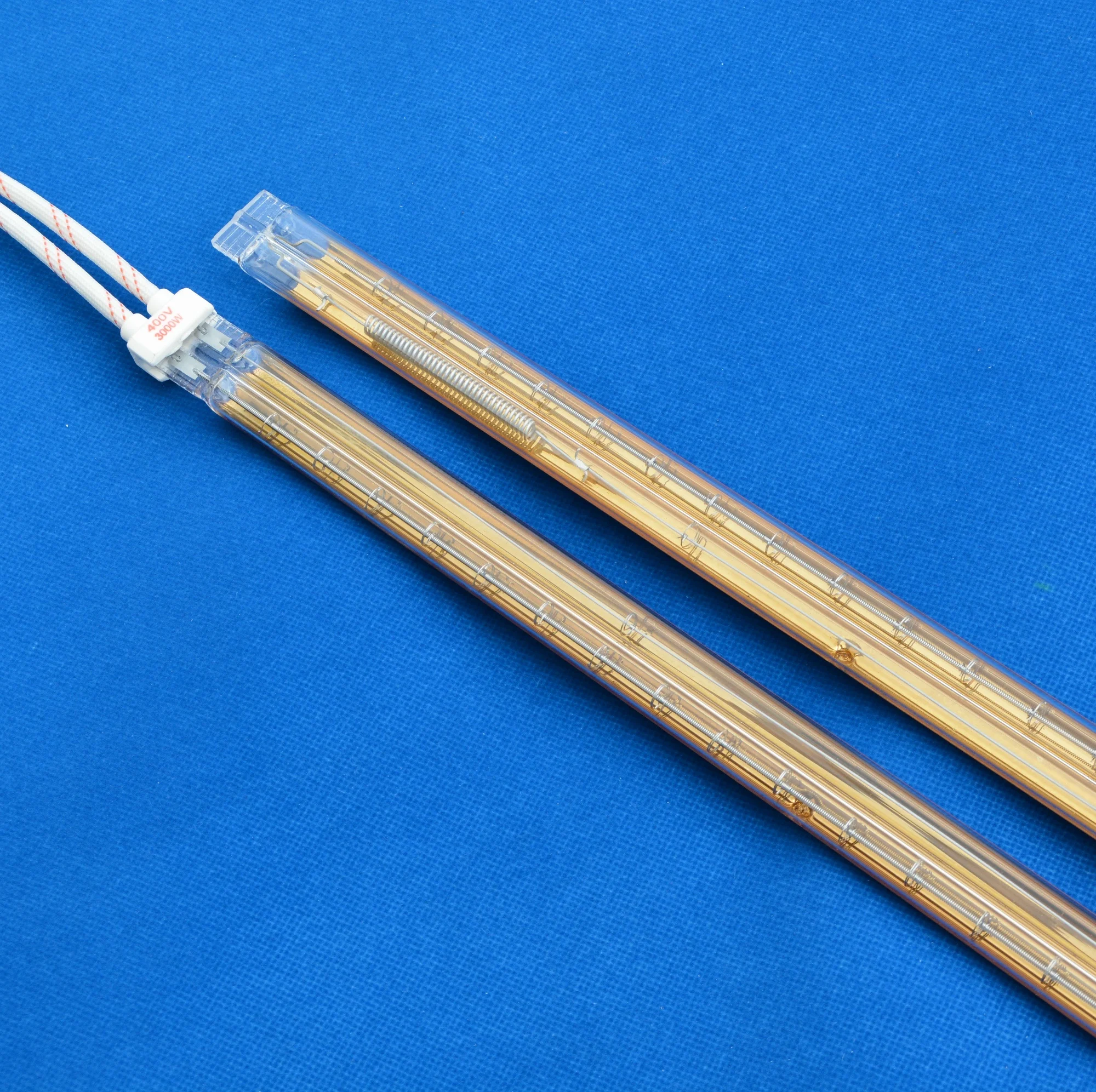 Gold Reflector Twin Tube IR Emitter Lamp High Efficiency Infrared Heating Emitter Lamp