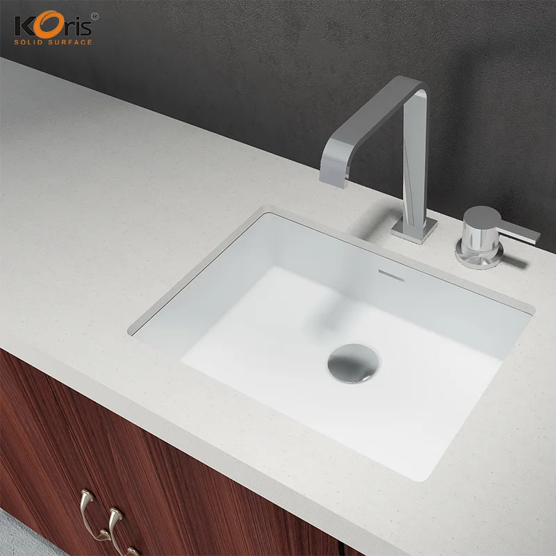 Stone Durable Strong Stains Resistant Non Porous Acrylic Bathroom Sink