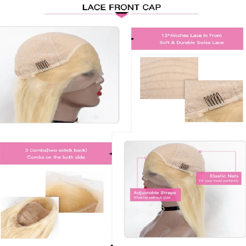 High quality brazilian hair 613 lace front wig human hair1b 613 human wig, blonde virgin hair wig