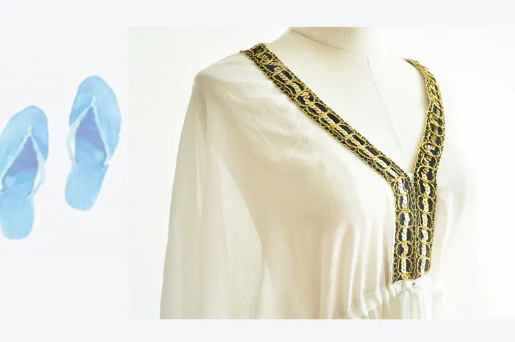 high fashionable muslim women chiffon kaftan maxi dress