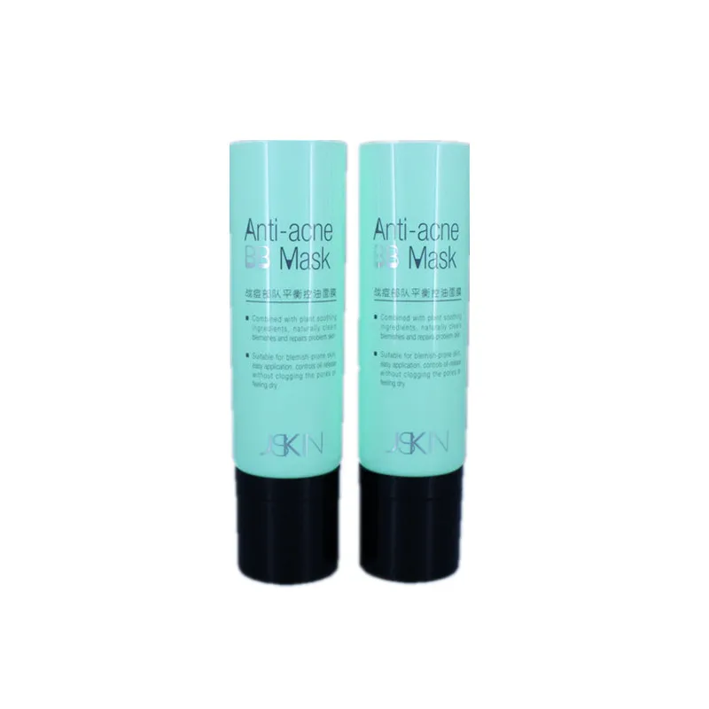 50ml 60ml 70ml Cosmetic Plastic Tube with Sponge Applicator for Liquid Blush Makeup Sponge Facial Cleanser Tube Packaging