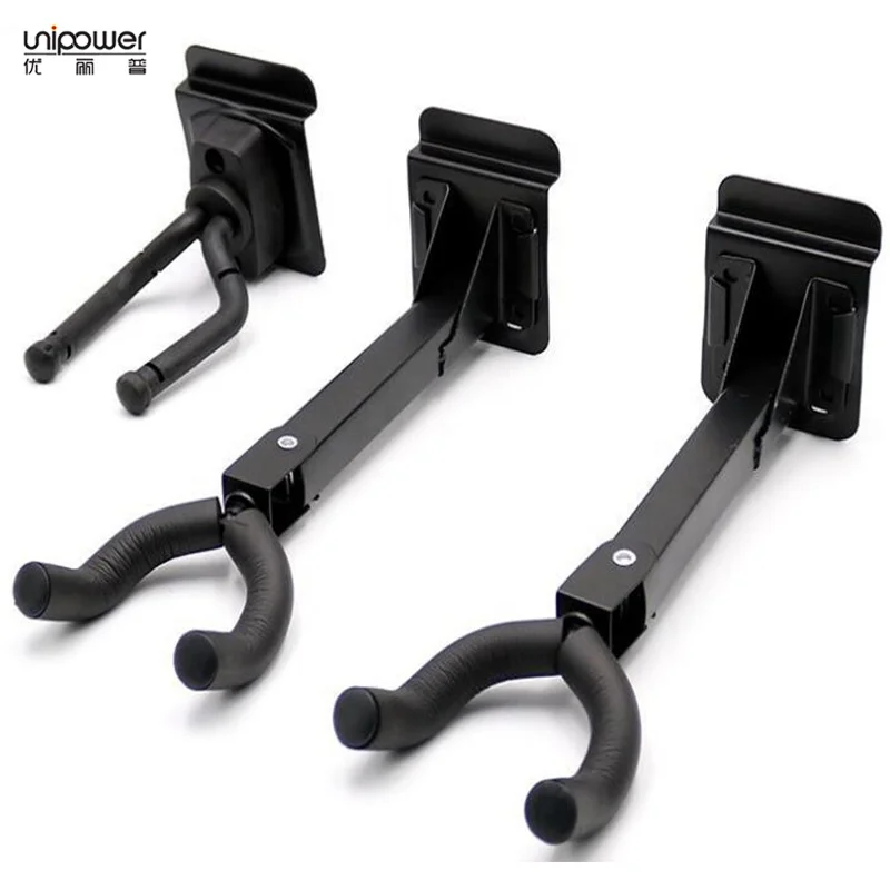 Unipower Wholesale Slatwall Heavy Duty Black Metal Guitar Display Hook Single Wall Mount Guitar Holder