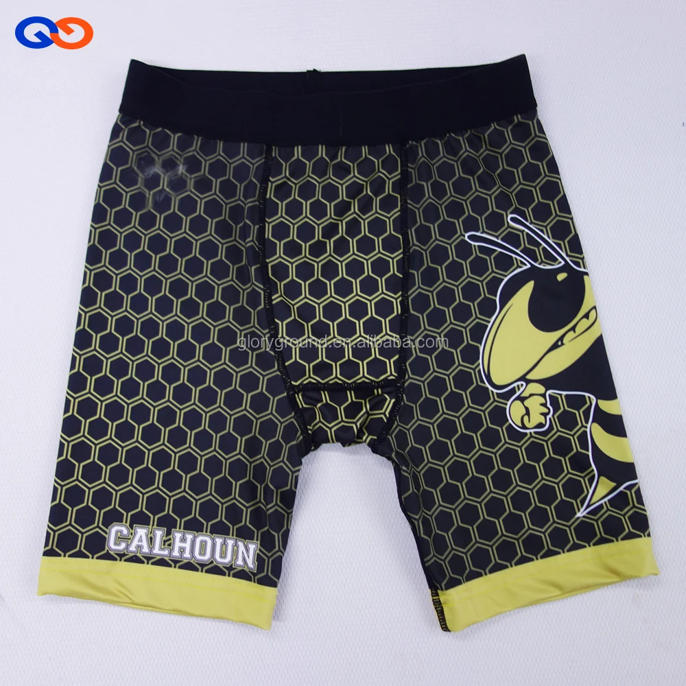 Custom sublimated compression shorts men