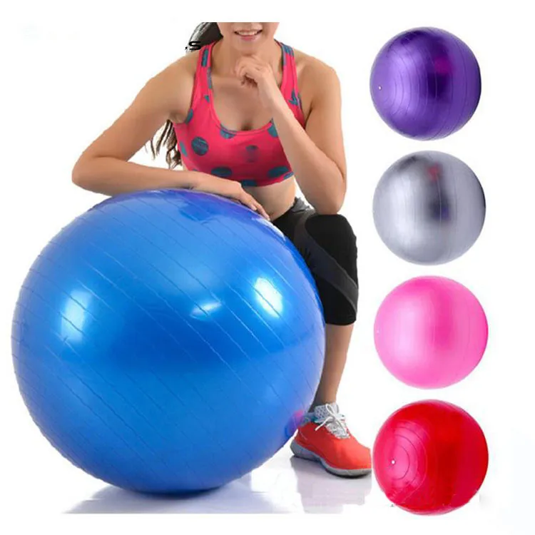 45cm 55cm 65cm 75cm 85cm 95cm Custom Logo Pilates Exercise Yoga Ball with Pump