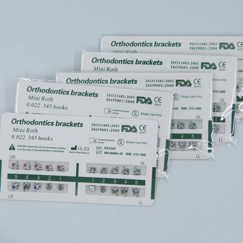 
orthodontic roth mesh base bracket 0.22dental stainless steel brace 