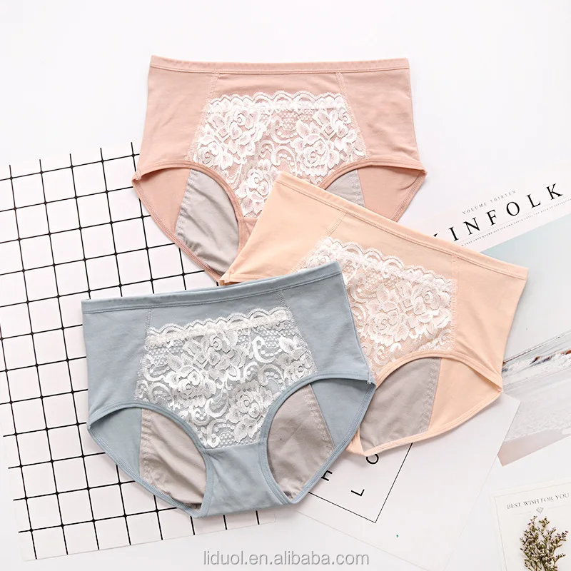 nk125 girl thread sexy lace panty period leak prevention cotton physiological menstrual period women underwear
