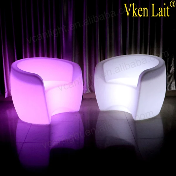 Beautiful Led glow night club sofa bed furniture nice white event couch sofa