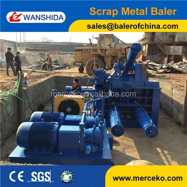 
WANSHIDA Hydraulic Scrap Car Baler Car Bodies Vehicles Scrap Baling Press 