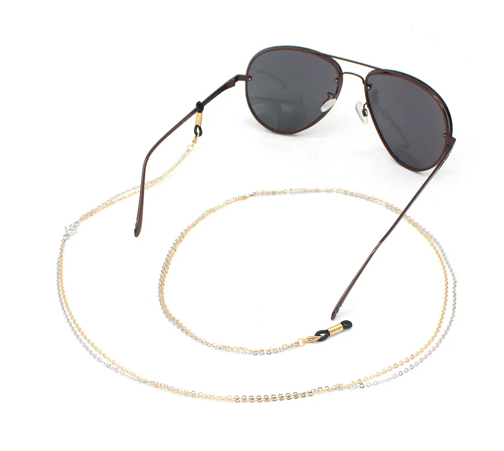 Wholesale  Silver Gold Eyeglass Chain Silver Glasses Chain Rustic Beaded Sunglass Holder chain
