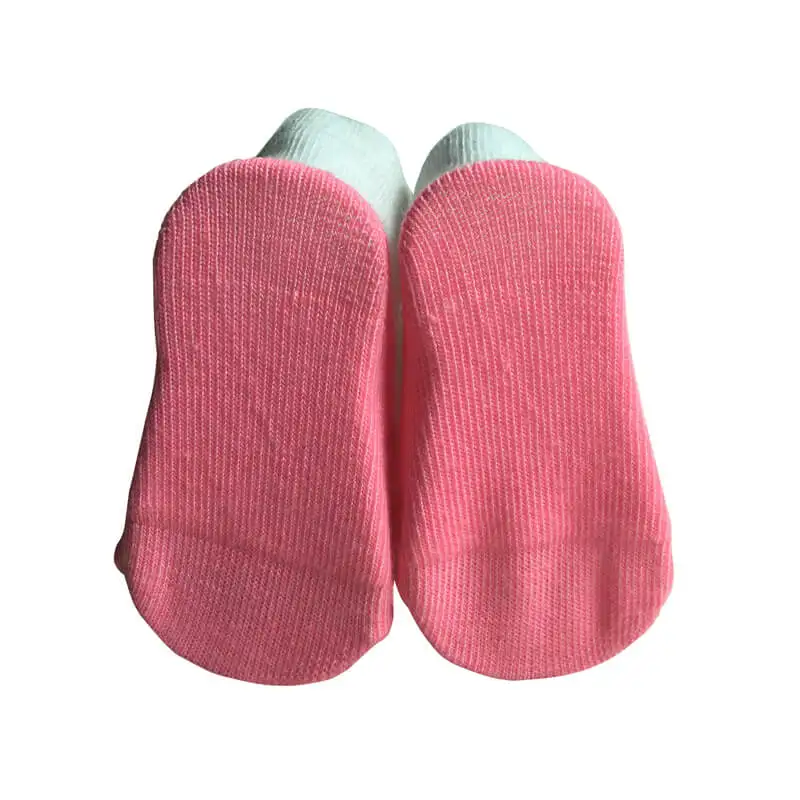 Baby Girls Crew Organic Bamboo Slipper Socks with Stripes