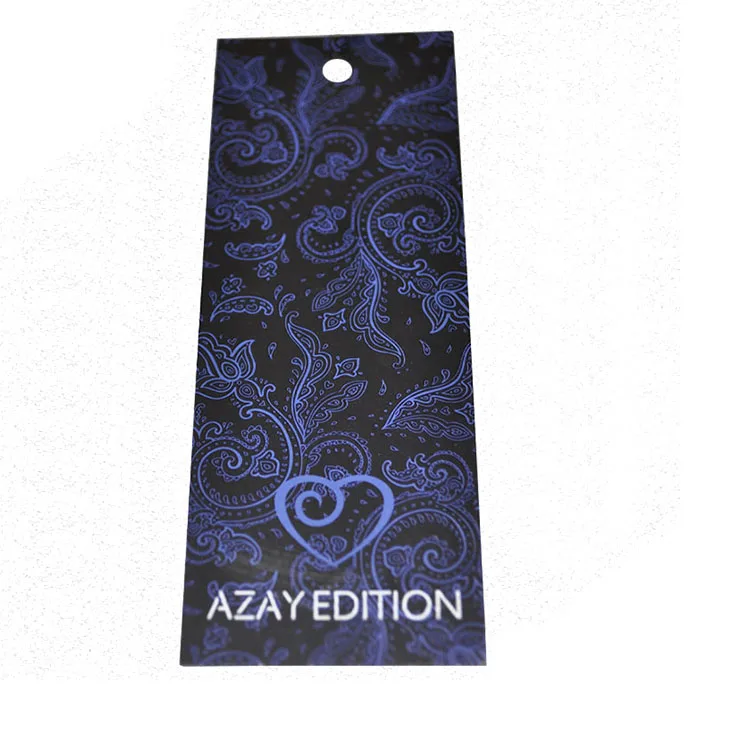 FSC Certified Excellent Quality Black Paper Custom hang tags For Clothes