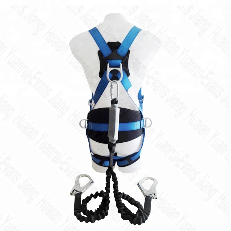 
full body harness with twin legged absorber lanyard EN 361 EN358 