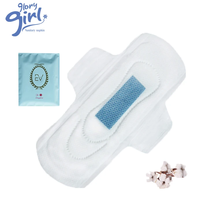 Natural Sanitary Napkin Wholesale Organic Cotton Disposable Sanitary Pads With Negative Ion Strip