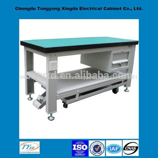 2014 новые oem пользовательских промышленные workbench с выдвижными ящиками, фары и розетки