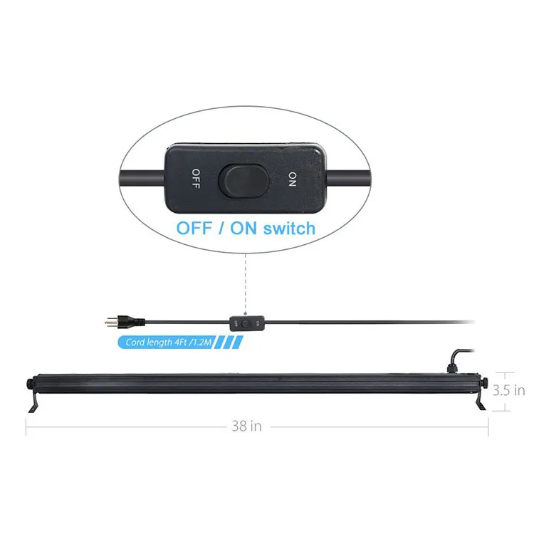 Фиолетовая УФ светодиодная полоса 18*3 Вт для Хэллоуина, настенный светильник