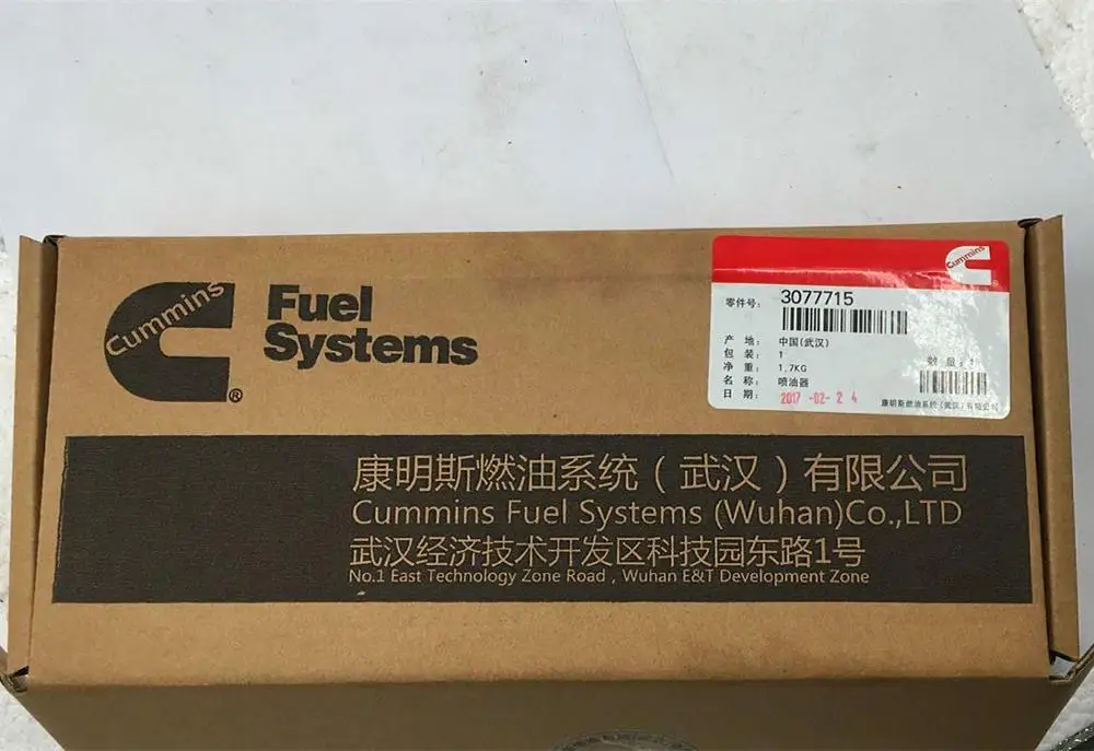  Подлинная топливная система CCEC Wuhan Cummins KTA19 морской генератор топливный инжектор 3077715