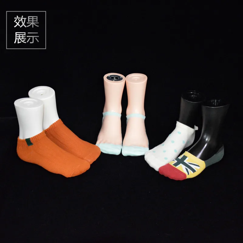New design plastic female foot mannequin with 5 toes for socks and flip flops display