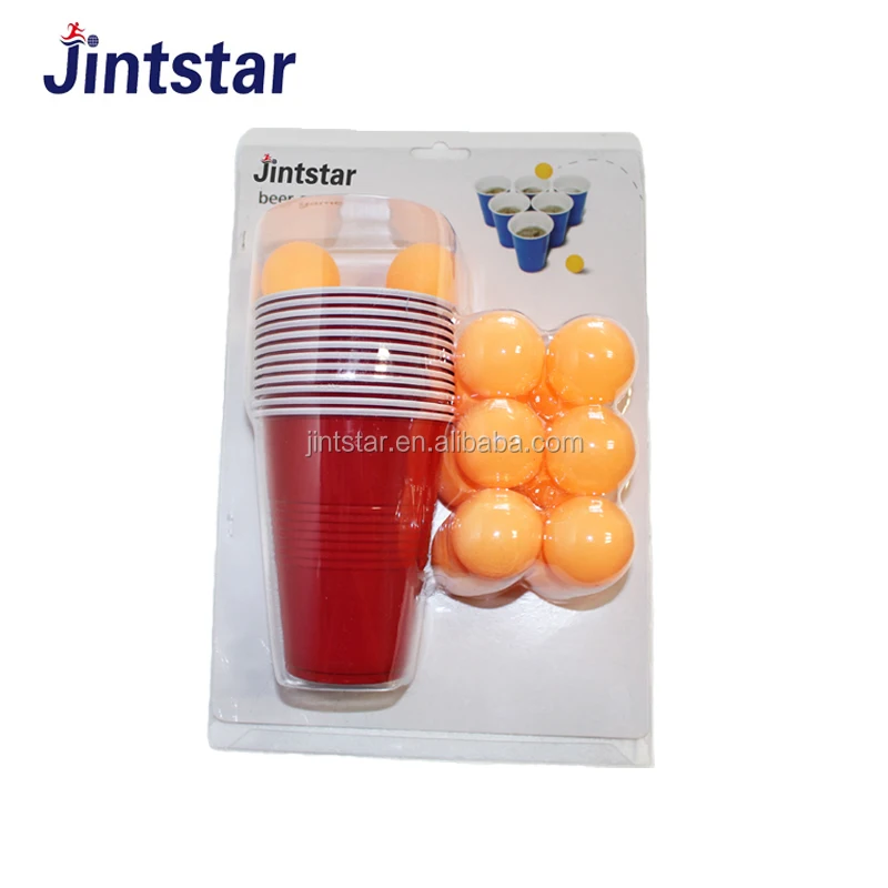
Promotional cheap price beer pong balls game set with cups for game 