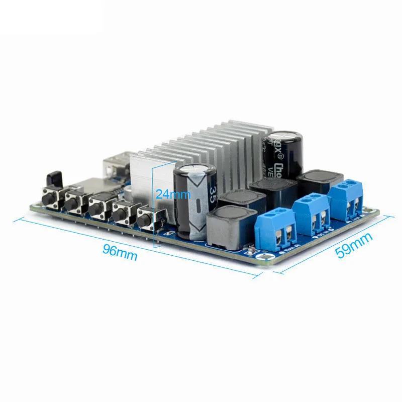 TPA3116 TPA3116D2 Wireless Amplifier Board 50W*2 FM Radio USB Decode WMA MP3 Calls wireless Receive Board