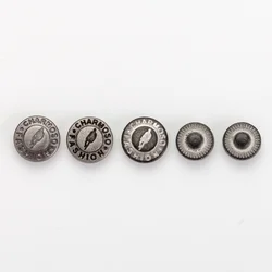 Factory price custom logo brass metal rivet button for clothing