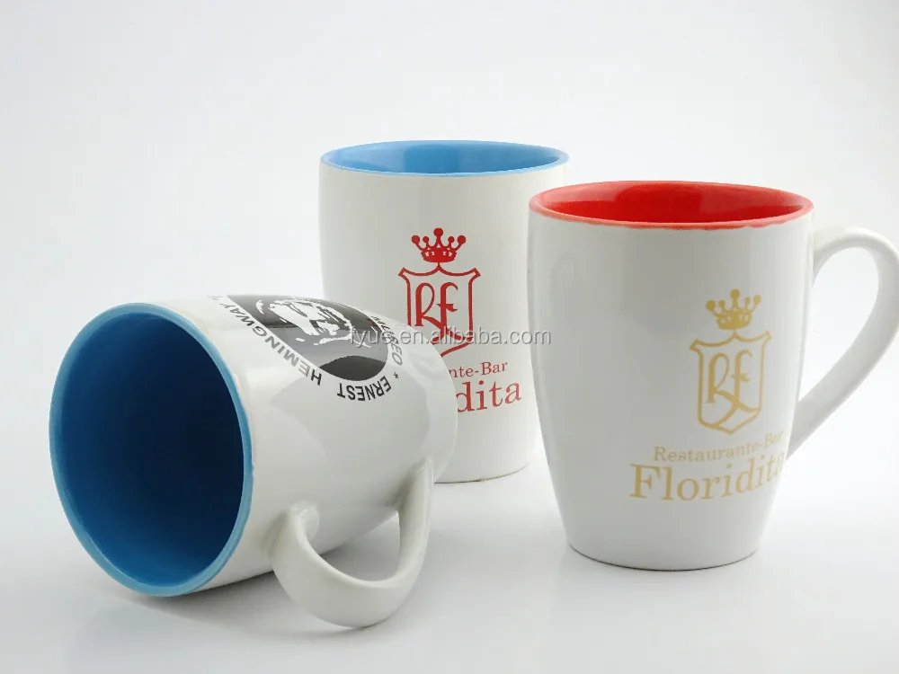 Unique customized porcelain design color mugs /paint your own mug