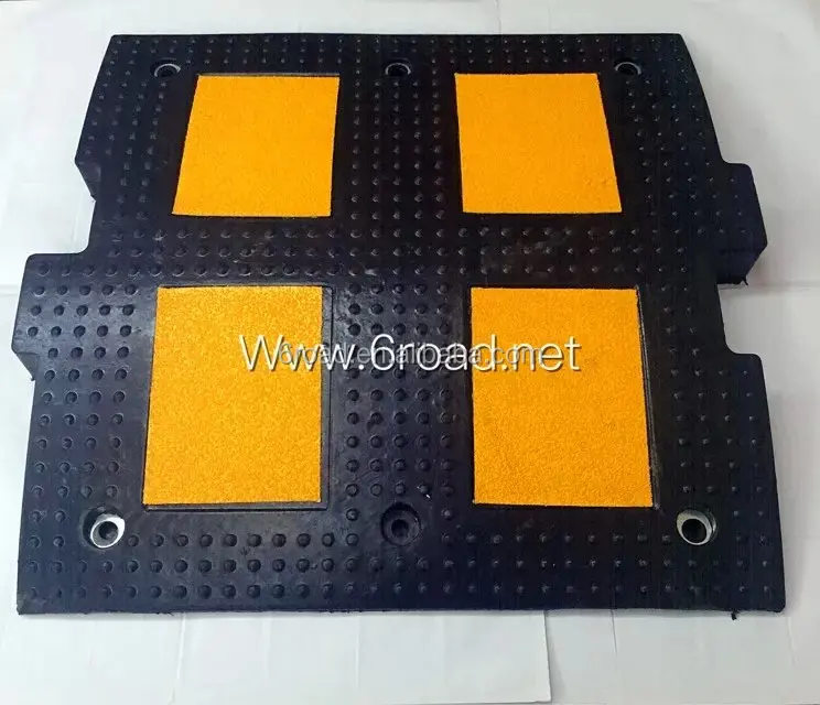 CE Rosh certificated rubber road hump 500*500*50mm, Speed bump