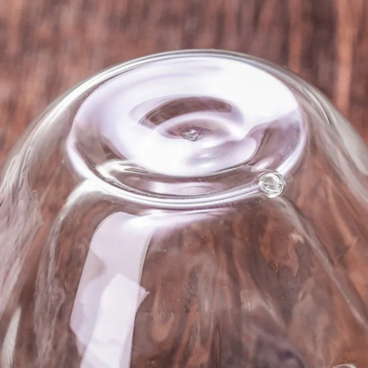 8.5 Ounces Borosilicate Heart Shaped Tea Cup Double Wall Insulated Clear Glass Tea and Coffee Cup