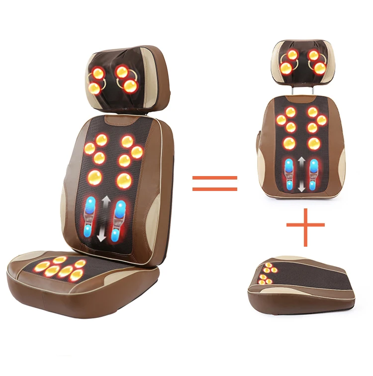 Shiatsu Back Neck Massager Chair Seat 3D Massage Cushion with Heat