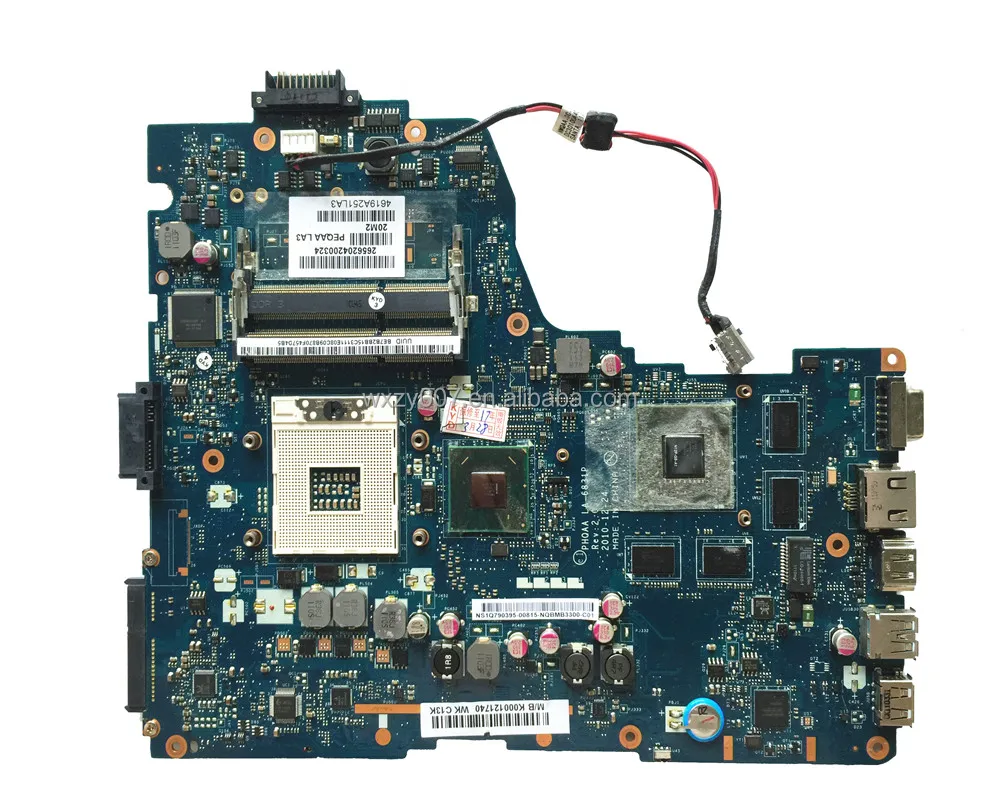 For Toshiba A665 A660 laptop motherboard Mainboard K000121740 PHQAA LA-6831P DDR3 100% Tested