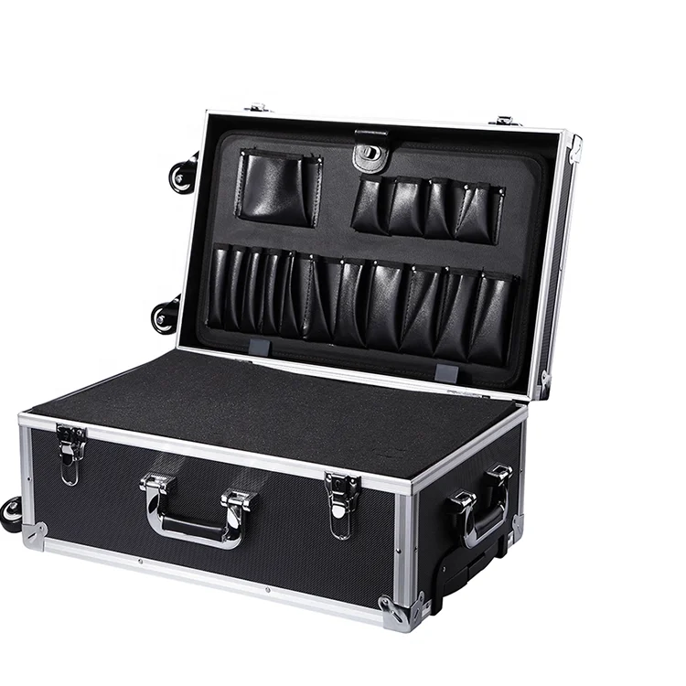 Carry-on aluminum tool case trolley luggage suitcase