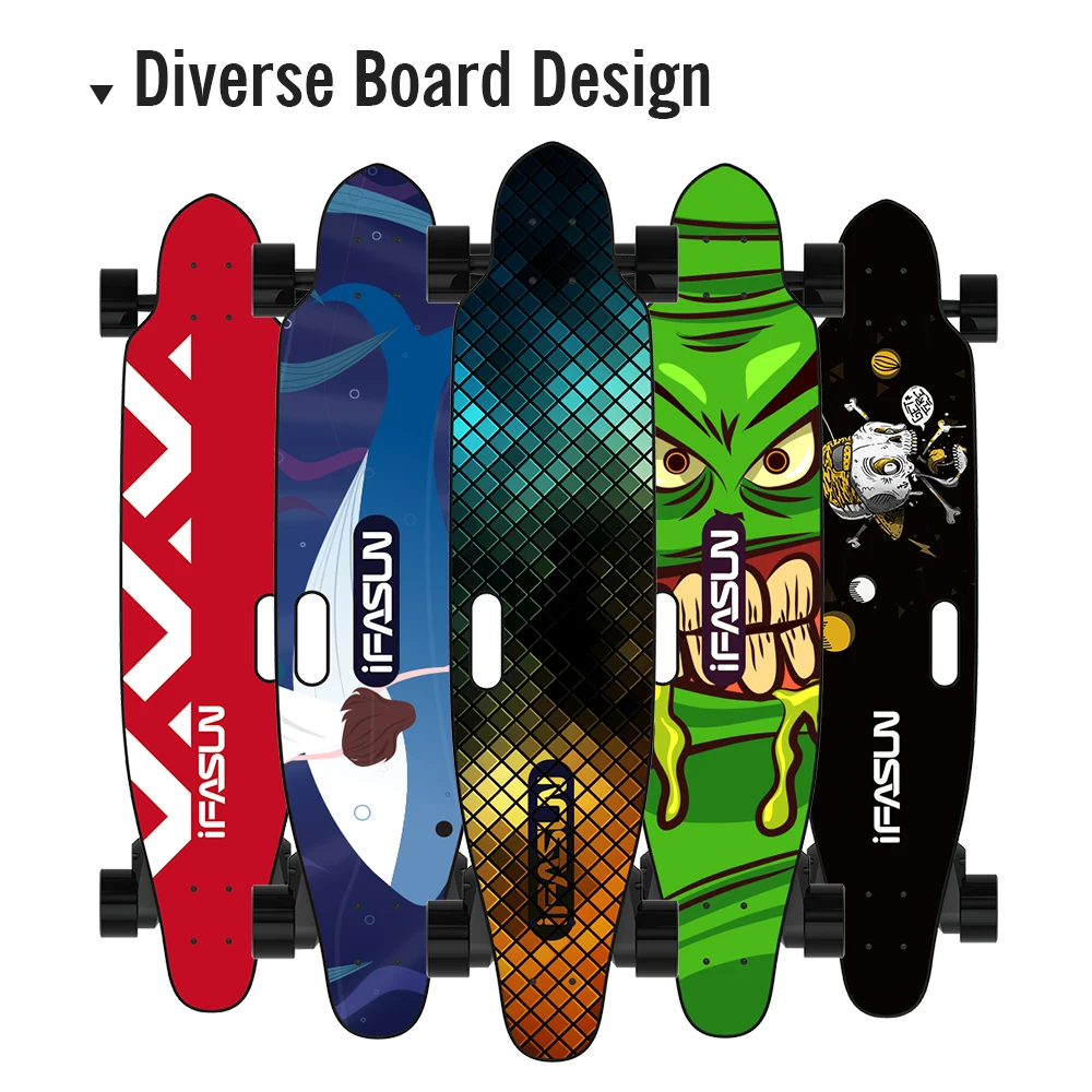 
Long Range e-skateboard with LED light skate board long boards 45kmh OEM e-skateboard 