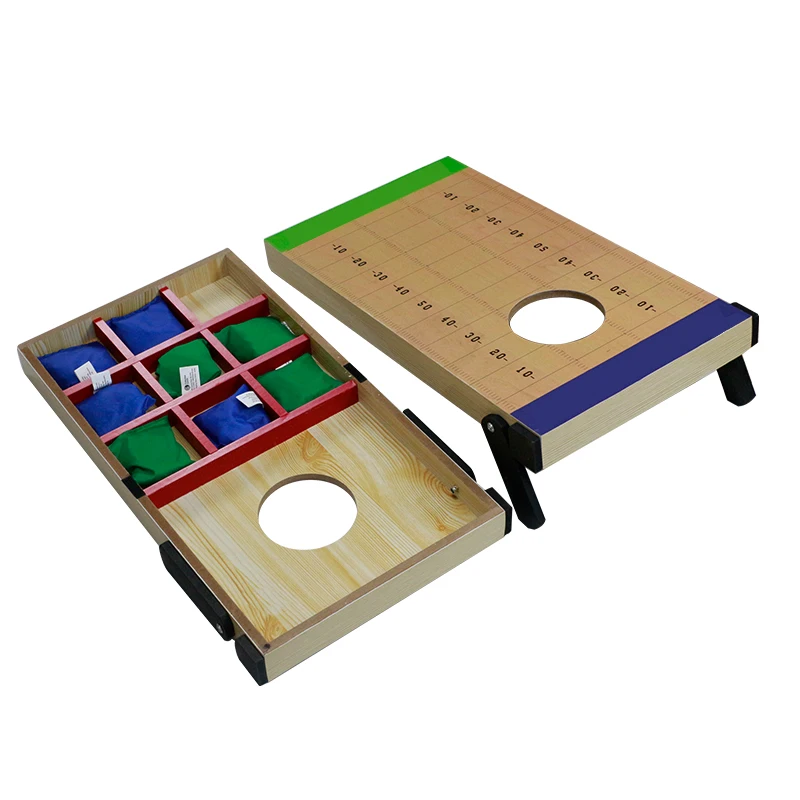 Портативный 2 в 1 Cornhole игра корнхоул и крестики-нолики игровой набор для детей