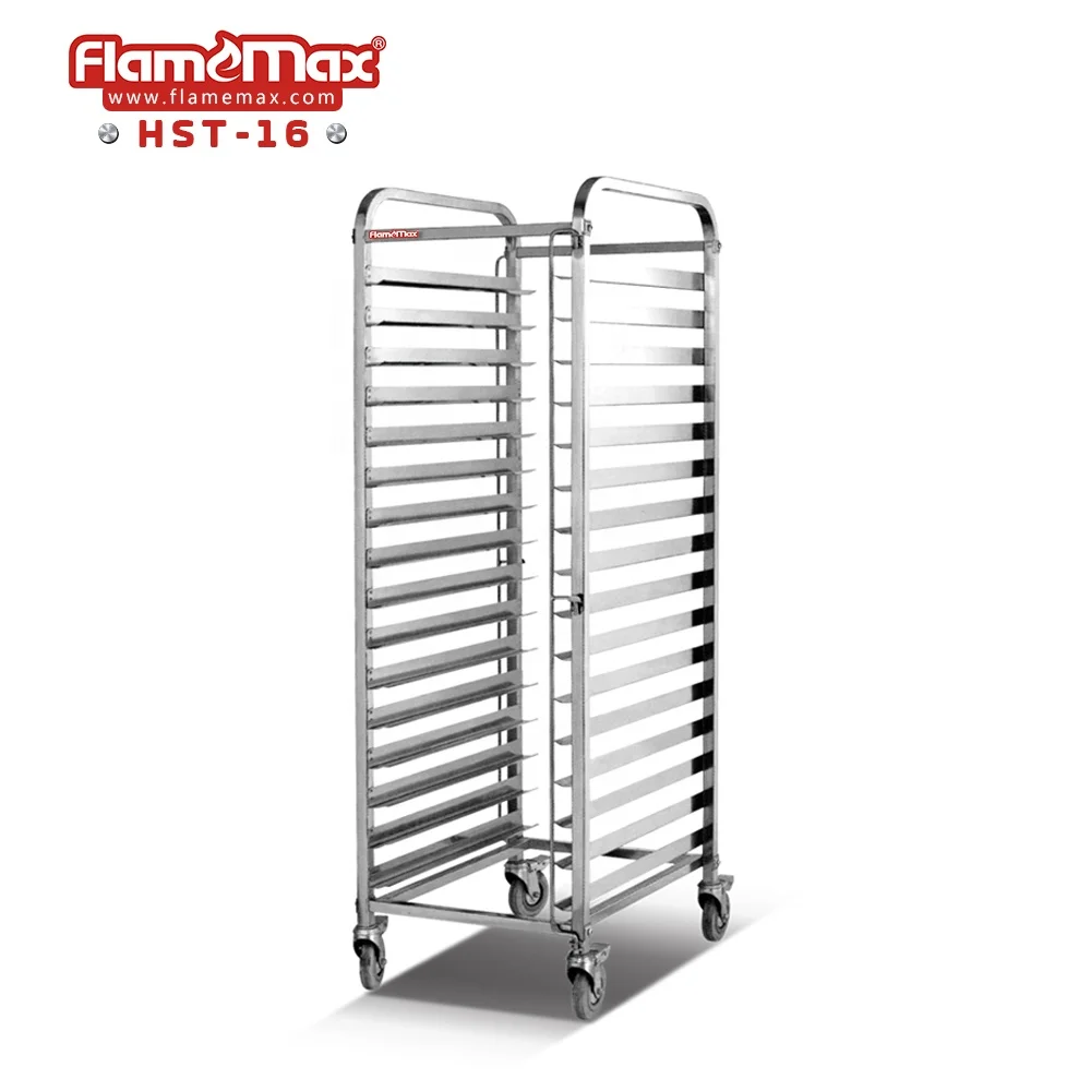 Stainless Steel Commercial Catering Food Bread Bakery Tray Trolley Cart