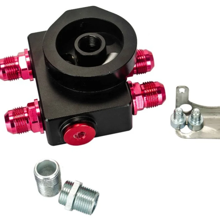 Jagrow performance AN8 AN10 Oil Filter Sandwich Adaptor with thermostat