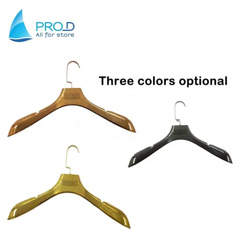 Non-slip seamless clothing  suit wedding dress   Golden plastic hanger